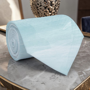 Light Dusty Blue Watercolor Custom Necktie