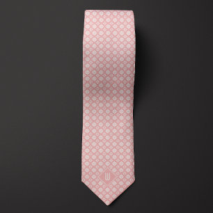Light Dusty Pink Floral Inspired Pattern Tie