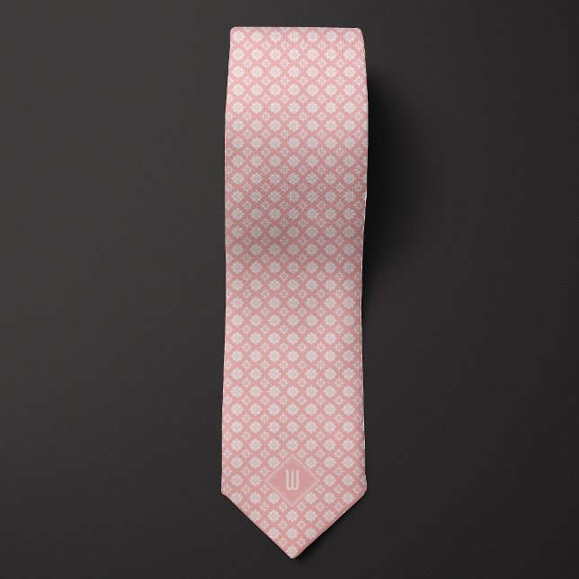 Light Dusty Pink Floral Inspired Pattern Tie (Creator Uploaded)