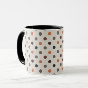 Light Earth Tone Woodlands Polka Dots Design Mug