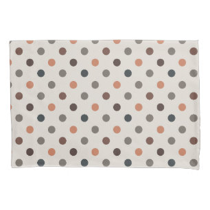 Light Earth Tone Woodlands Polka Dots Design Pillowcase