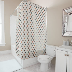Light Earth Tone Woodlands Polka Dots Design Shower Curtain