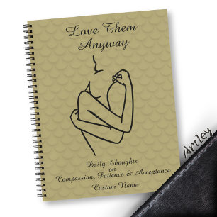 Light Elegant Minimalist Calligraphy Love  Notebook