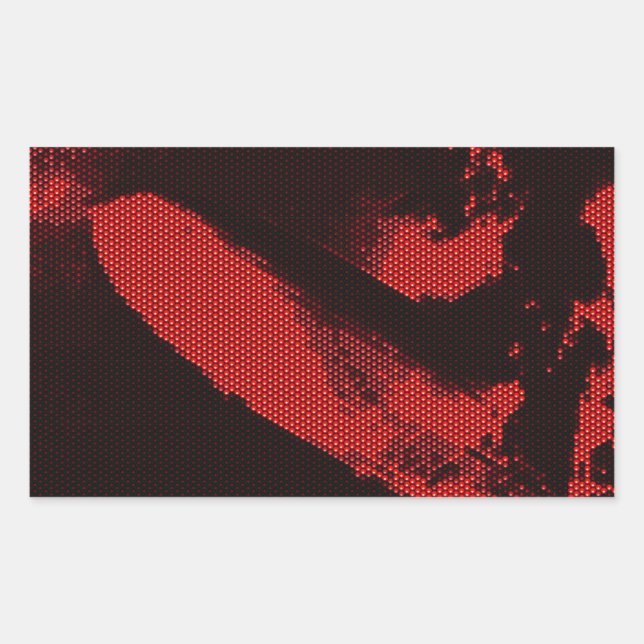 Light Emitting Diode Zeppelin Rectangular Sticker (Front)