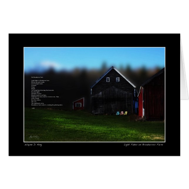 Light Fades on Broadacres Farm Poster, Jefferson, (Front Horizontal)