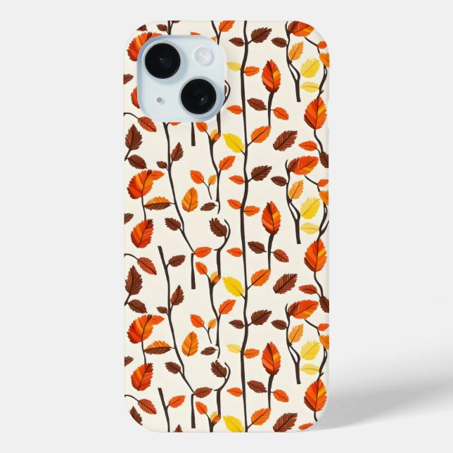 Light Fall Leaves Pattern Case-Mate iPhone Case (Back)