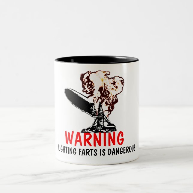 Light farts Two-Tone coffee mug (Center)