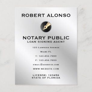 Light faux metallic texture surface with logo flyer