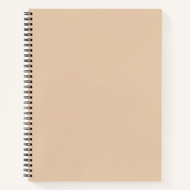 Light Fawn Solid Colour Notebook (Front)