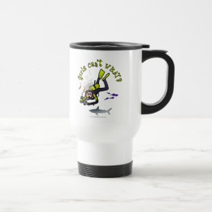 Light Female Scuba Diver Travel Mug