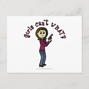 Light Female Sharpshooter Postcard