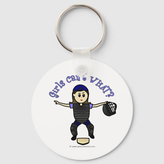 Light Female Umpire Key Ring (Front)