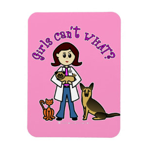 Light Female Veterinarian Magnet