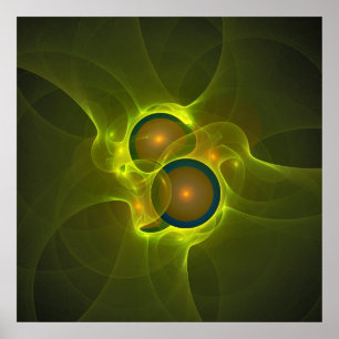 'Light Flame Abstract 110' Poster