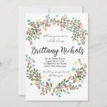Light Floral Bridal Shower Invitation