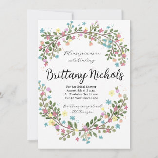 Light Floral Bridal Shower Invitation