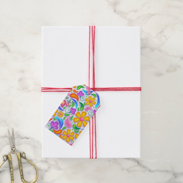 light floral gift tags (With Twine)