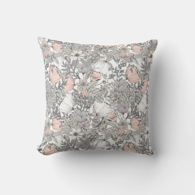 Light Floral Pattern Cushion (Front)