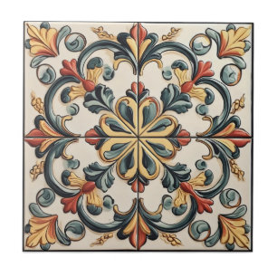 Light Floral Tile Pattern