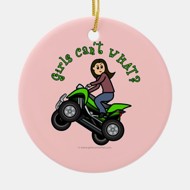 Light Four-Wheeler Ceramic Tree Decoration (Front)