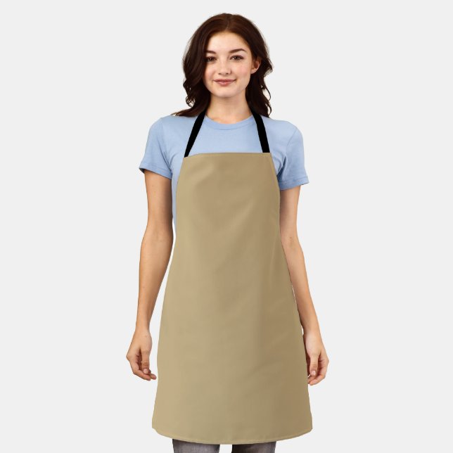 Light French Beige Solid Colour Apron (Worn)