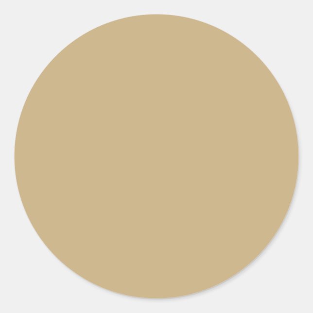 Light French Beige Solid Colour Classic Round Sticker (Front)