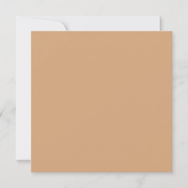 Light French Beige Solid Colour Flat Thank You Car (Front)