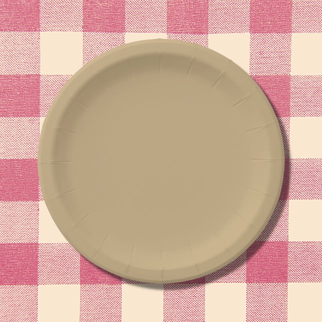 Light French Beige Solid Colour Paper Plate (Creator Uploaded)