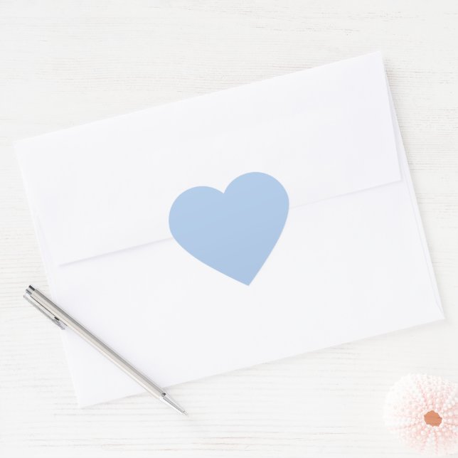 Light French Blue Heart Stickers (Envelope)