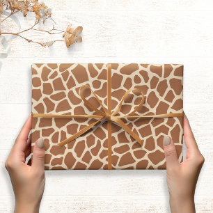 Light Giraffe Animal Print Safari Theme Wrapping Paper