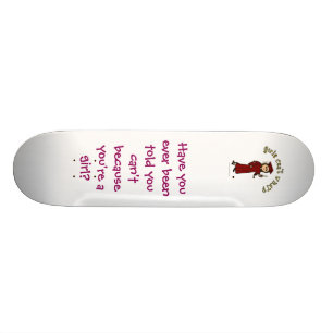 Light Girl Graduate in Red Cap and Gown Skateboard