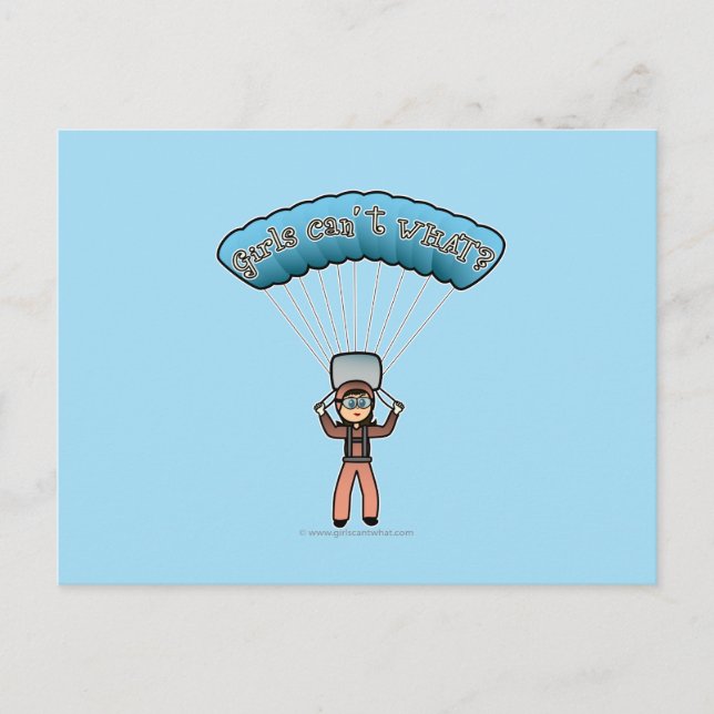 Light Girl Sky Diver Postcard (Front)