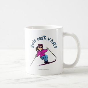 Light Girl Snow Skiing Coffee Mug