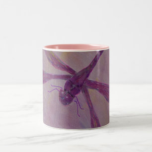 Light Glitter Dragonfly Two-Tone Coffee Mug