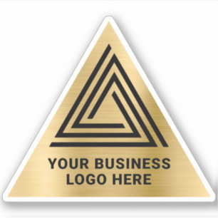 Light Gold Faux Foil Black Triangular Logo