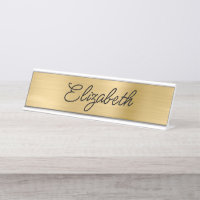 Light Gold Foil Stylistic Monoline Script