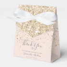 light gold glitter blush pink thank you wedding