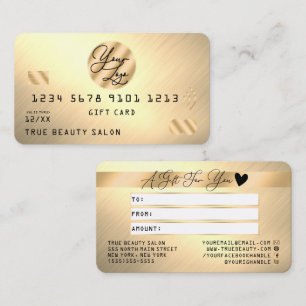 Light Gold Metallic Credit Logo Gift Certificate