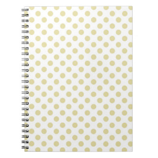 Light Gold Polka Dot Notebook