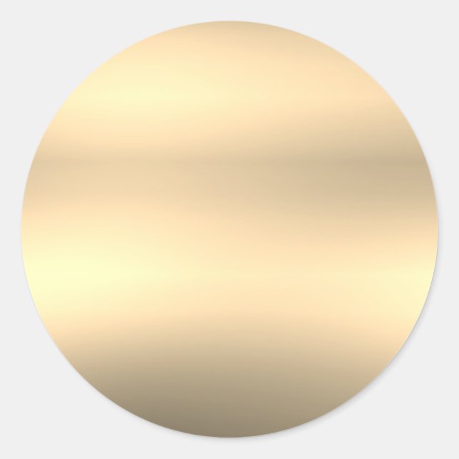Light Gold Template Back Customise Classic Round Sticker (Front)