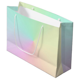 Light Gradient Ombre Rainbow Pastel Aesthetic Large Gift Bag