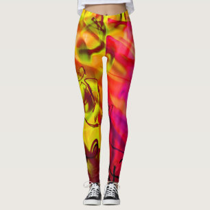 Light Graffiti Urban Graphic Art modern abstract Leggings