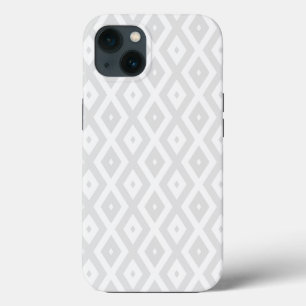 Light gray and white diamond pattern Case-Mate iPh iPhone 13 Case