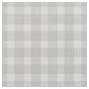 light gray and white Gingham Checkered Plaid Fabric