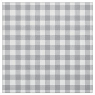 Light Gray Gingham Fabric