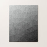 Light gray gradient geometric mesh pattern jigsaw puzzle<br><div class="desc">Light gray gradient geometric mesh pattern Triangle Jigsaw Puzzle. 
Triangle geometric mesh with light dark modern ombre gradient.</div>
