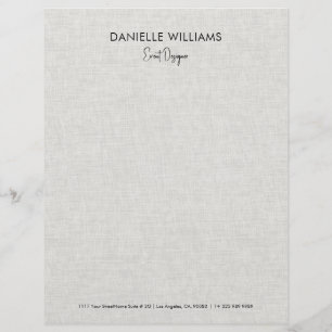 Light gray linen texture Event Designer Custom Letterhead