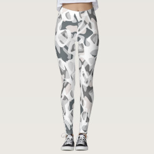 Light Gray Spots Abstract spotted pattern  Leggings