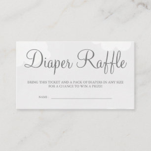 Light Gray Starry Sky Diaper Raffle Card Tickets