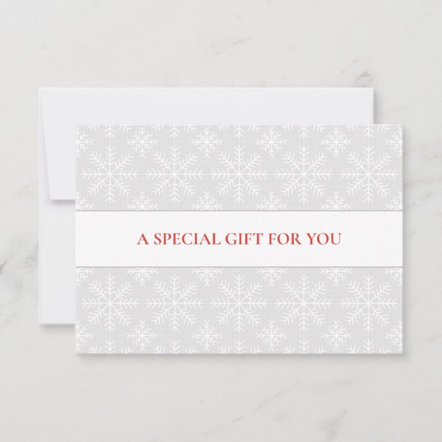 LIGHT GRAY WHITE SNOWFLAKES CHRISTMAS SPECIAL (Front)